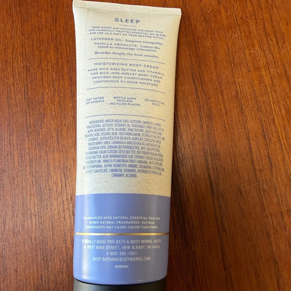 Bath & Body Works Aromatherapy Sleep Lavender Vanilla Body Cream 8oz NEW